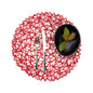 Spinweave Round Red Paper Handmade Placemat - Semi-Disposable - 15" x 15" - 6 count box