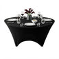 Table Tek Round Black Spandex Table Cover - Contour Cut - 72" - 1 count box