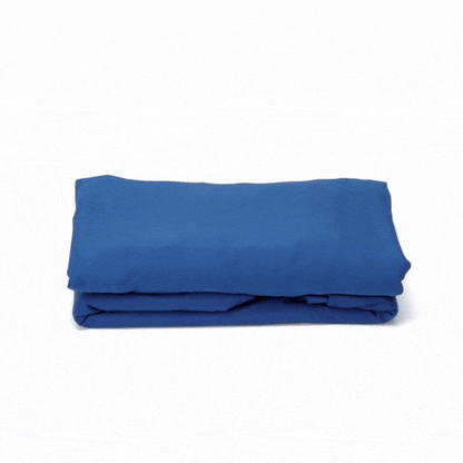 Table Tek Round Blue Spandex Table Cover - Contour Cut - 72" - 10 count box