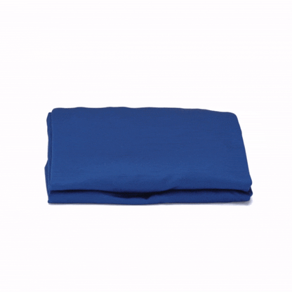 Table Tek Round Blue Spandex Table Cover - Bar Height - 32" - 10 count box