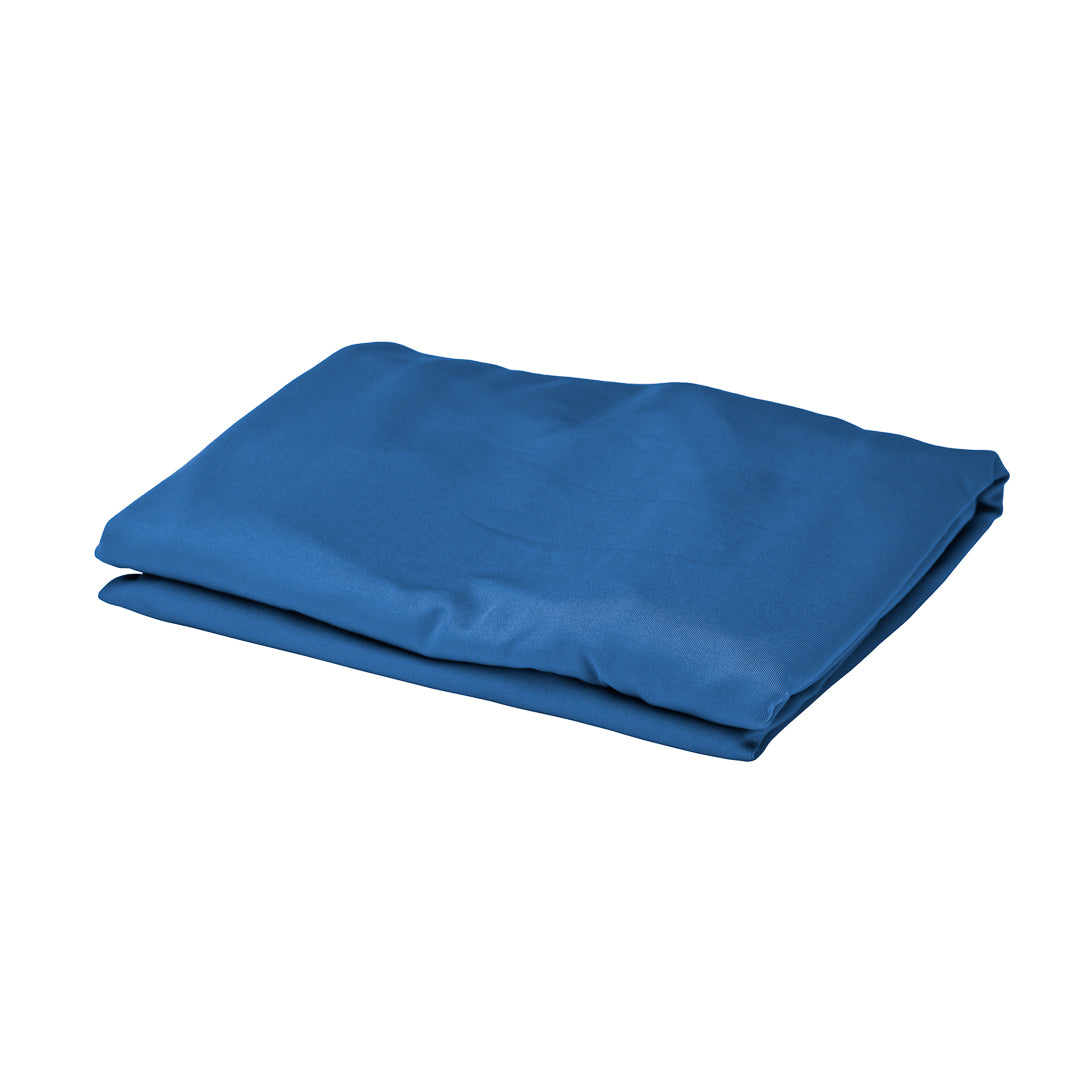 Table Tek Round Blue Spandex Table Cover - Bar Height - 32" - 10 count box
