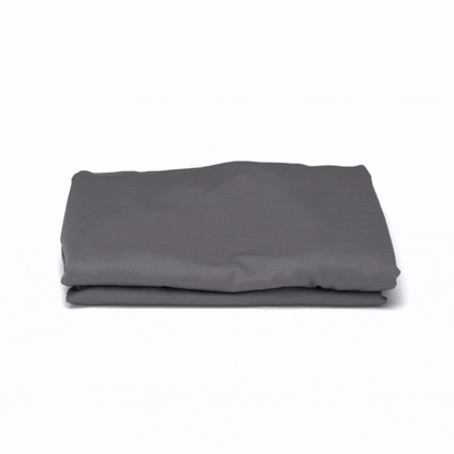 Table Tek Round Charcoal Gray Spandex Table Cover - Bar Height - 32" - 1 count box
