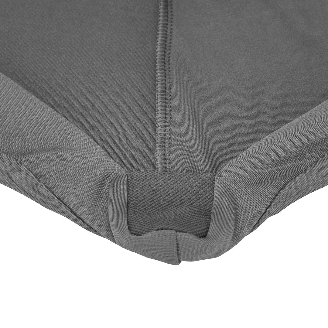 Table Tek Round Charcoal Gray Spandex Table Cover - Bar Height - 32" - 1 count box