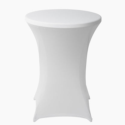 Table Tek Round White Spandex Table Cover - Bar Height - 32" - 1 count box