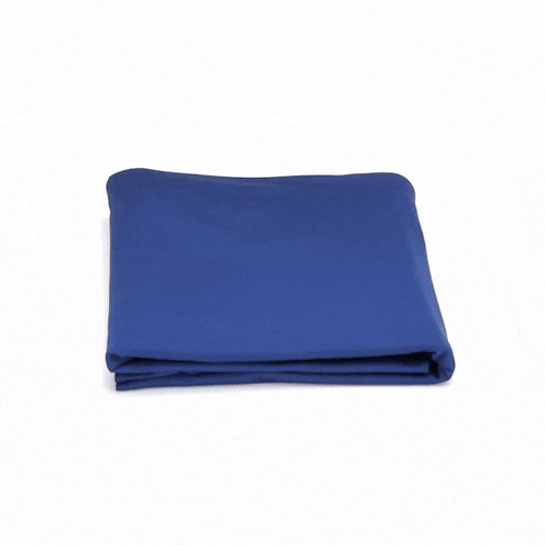 Table Tek Rectangle Blue Spandex Table Cover - Contour Cut - 72" x 30" - 10 count box