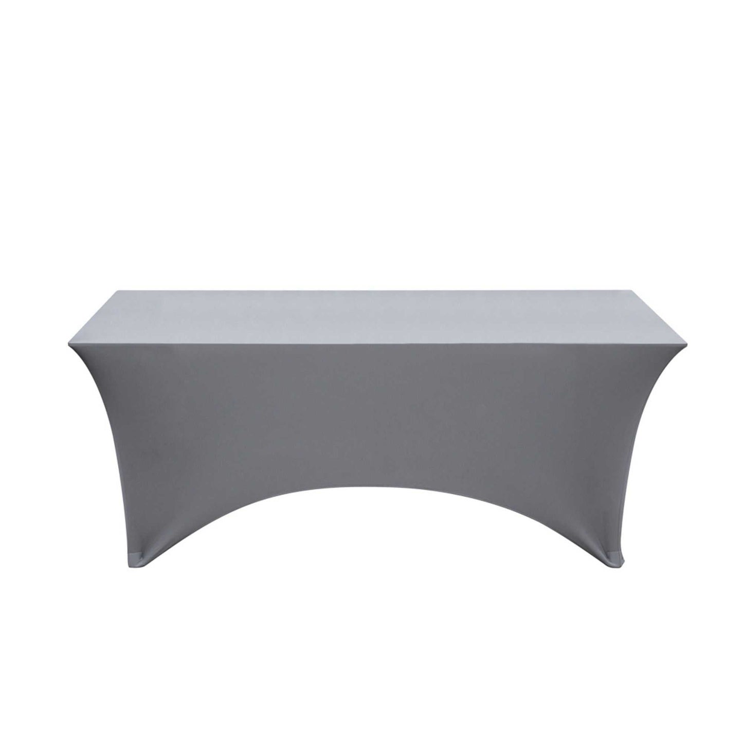 Table Tek Rectangle Charcoal Gray Spandex Table Cover - Contour Cut - 72" x 30" - 1 count box