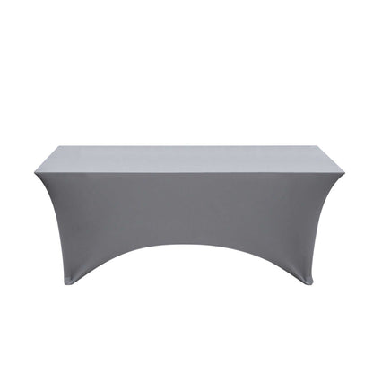 Table Tek Rectangle Charcoal Gray Spandex Table Cover - Contour Cut - 72" x 30" - 1 count box