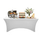 Table Tek Rectangle White Spandex Table Cover - Contour Cut - 72" x 30" - 1 count box