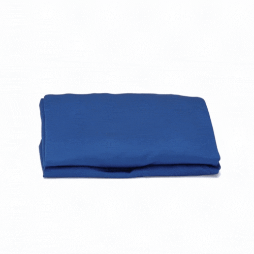 Table Tek Round Blue Spandex Table Cover - Bar Height - 36" - 1 count box