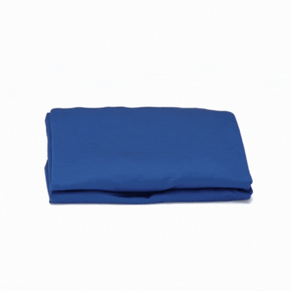 Table Tek Round Blue Spandex Table Cover - Bar Height - 36" - 1 count box