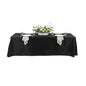 Table Tek Rectangle Black Polyester Cloth Table Cover - Hemmed - 90" x 132" - 10 count box