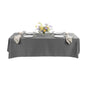 Table Tek Rectangle Gray Polyester Cloth Table Cover - Hemmed - 90" x 132" - 1 count box