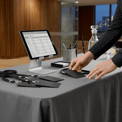 Table Tek Rectangle Gray Polyester Cloth Table Cover - Hemmed - 90" x 132" - 10 count box