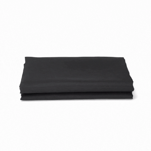 Table Tek Round Black Polyester Cloth Table Cover - Hemmed - 120" - 1 count box