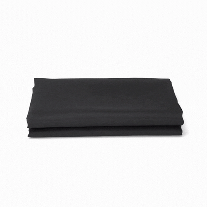 Table Tek Round Black Polyester Cloth Table Cover - Hemmed - 120" - 1 count box