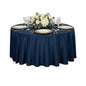 Table Tek Round Blue Polyester Cloth Table Cover - Hemmed - 120" - 1 count box