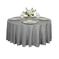 Table Tek Round Gray Polyester Cloth Table Cover - Hemmed - 120" - 1 count box