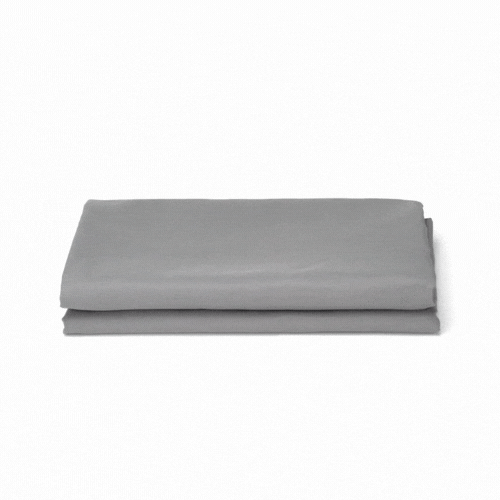 Table Tek Round Gray Polyester Cloth Table Cover - Hemmed - 120" - 1 count box