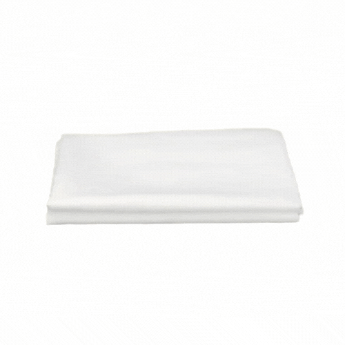 Table Tek Round White Polyester Cloth Table Cover - Hemmed - 120" - 10 count box