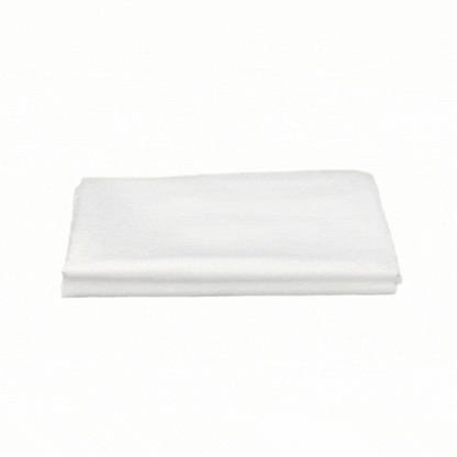 Table Tek Round White Polyester Cloth Table Cover - Hemmed - 120" - 10 count box