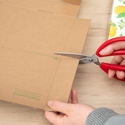 Eco Pie Kraft and Green Paper Corrugated Pizza Box - Repurpose for Plates - 10 3/4" x 10 3/4" x 1 3/4" - 50 count box