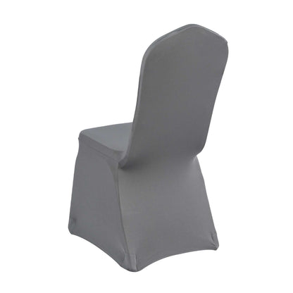 Table Tek Gray Spandex Banquet Chair Cover - Universal, Stretch - 1 count box