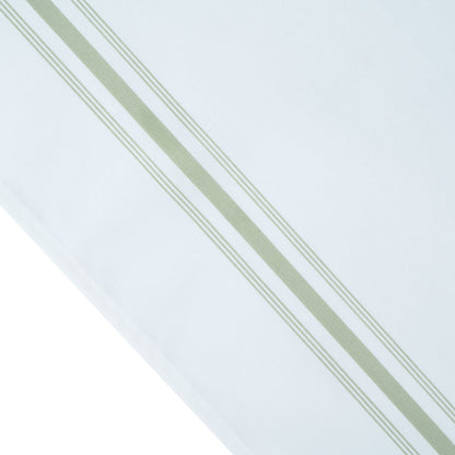 Luxenap White Woven Cloth Bistro Napkin - Lime Green Stripe - 18 1/2" x 22 3/4" - 10 count box