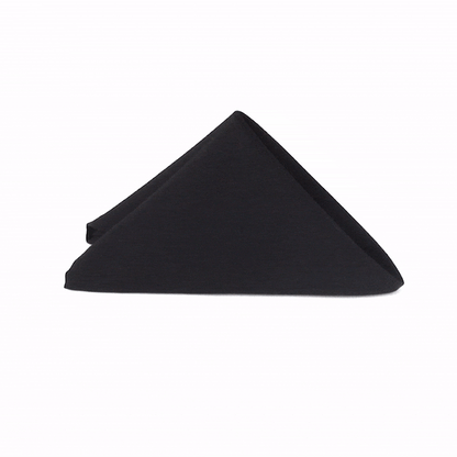 Luxenap Black 100% Polyester Cloth Napkin - 20" x 20" - 10 count box