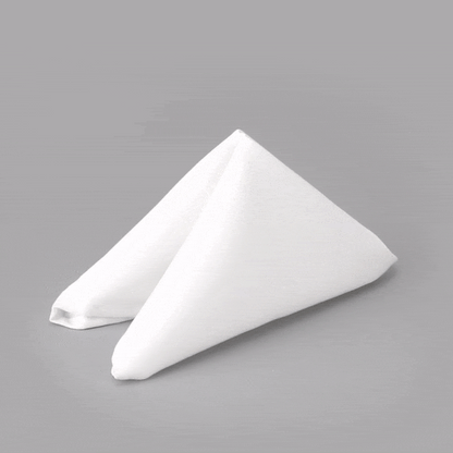 Luxenap White 100% Polyester Cloth Napkin - 20" x 20" - 10 count box