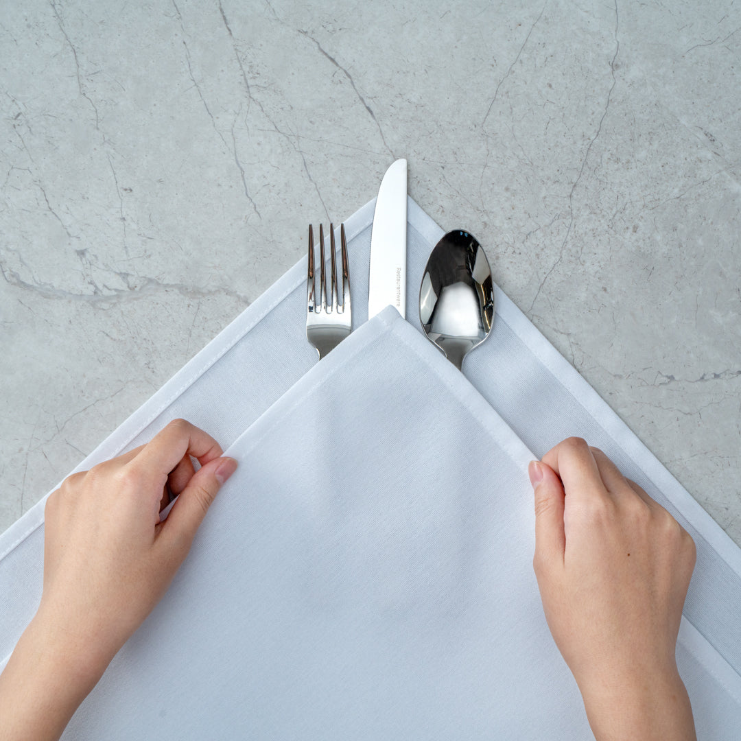 Luxenap White 100% Polyester Cloth Napkin - 20" x 20" - 10 count box