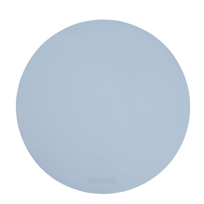 Chef 101 Round Light Blue Vinyl Placemat - Embossed - 15" x 15" - 6 count box