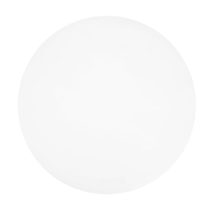 Chef 101 Round White Vinyl Placemat - Embossed - 15" x 15" - 6 count box