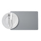 Chef 101 Rectangle Gray Vinyl Placemat - Embossed - 17 3/4" x 12" - 6 count box