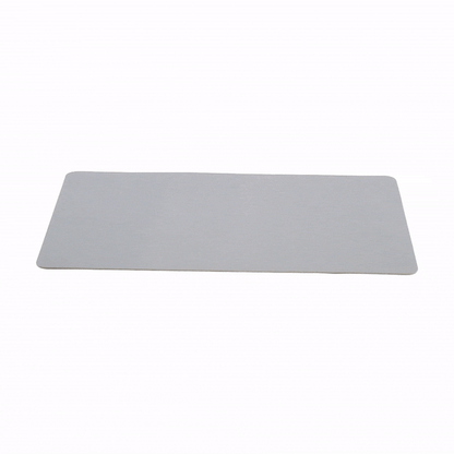 Chef 101 Rectangle Gray Vinyl Placemat - Embossed - 17 3/4" x 12" - 6 count box