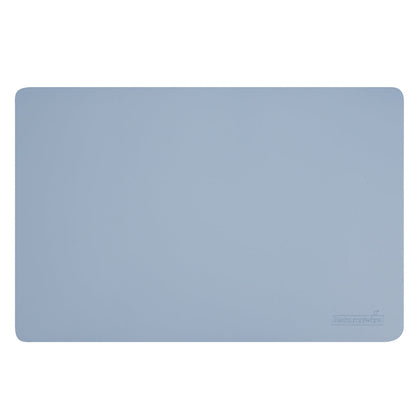 Chef 101 Rectangle Light Blue Vinyl Placemat - Embossed - 17 3/4" x 12" - 6 count box