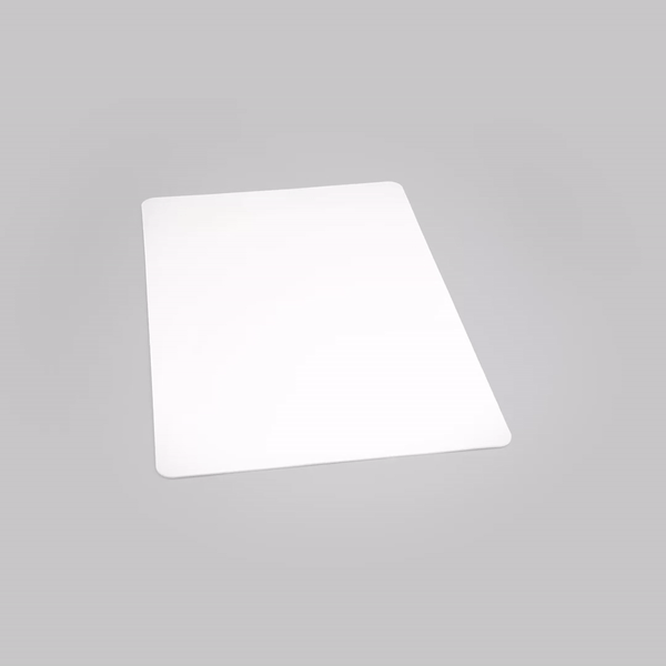 Chef 101 Rectangle White Vinyl Placemat - Embossed - 17 3/4" x 12" - 6 count box