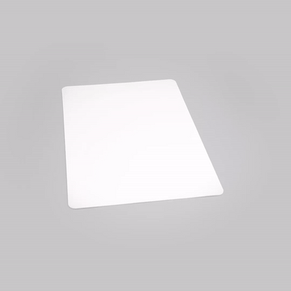 Chef 101 Rectangle White Vinyl Placemat - Embossed - 17 3/4" x 12" - 6 count box