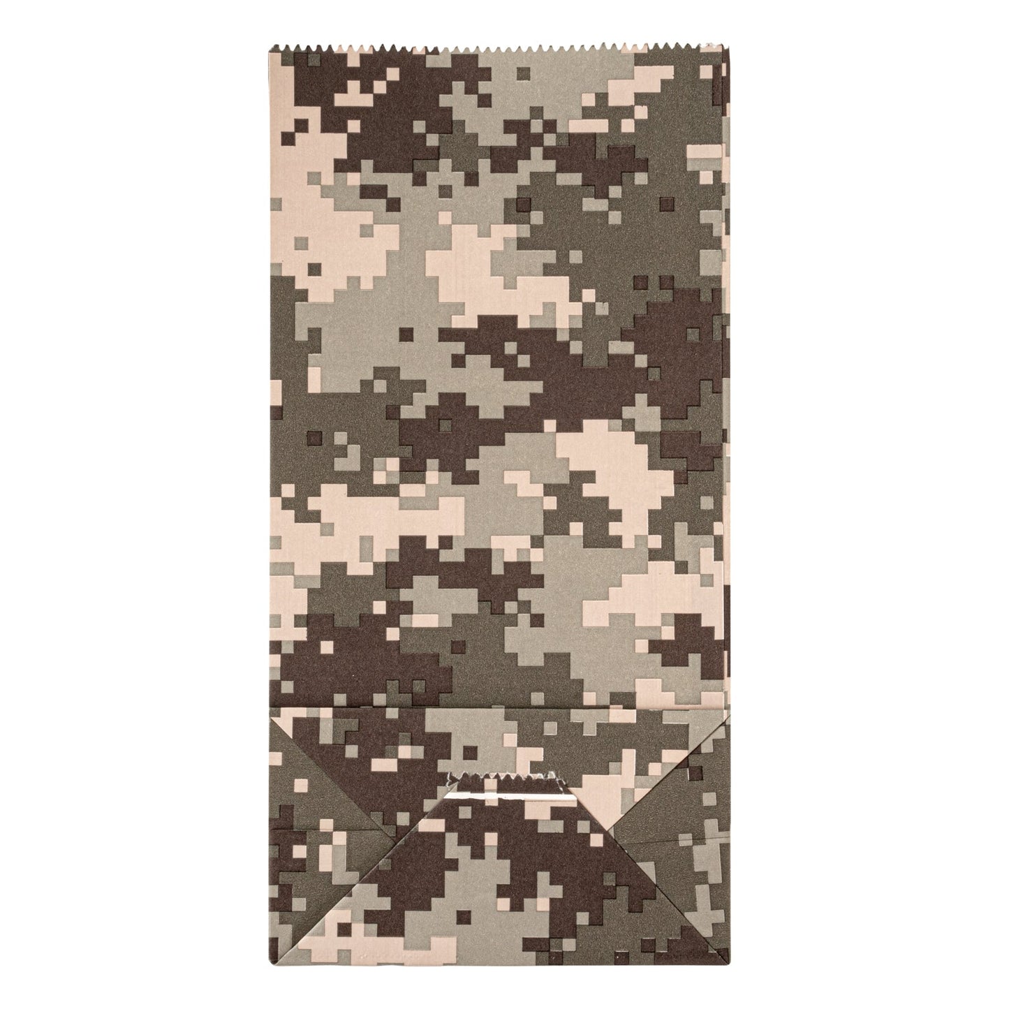 Bag Tek Camouflage Paper Bag - 2 lb - 4 1/4" x 2 1/4" x 8 1/2" - 100 count box