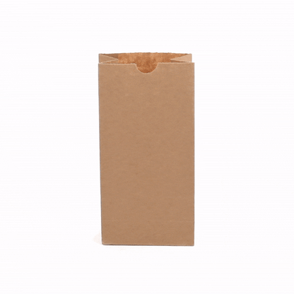 Bag Tek Kraft Paper Bag - 2 lb - 4 1/4" x 2 1/4" x 8 1/2" - 100 count box