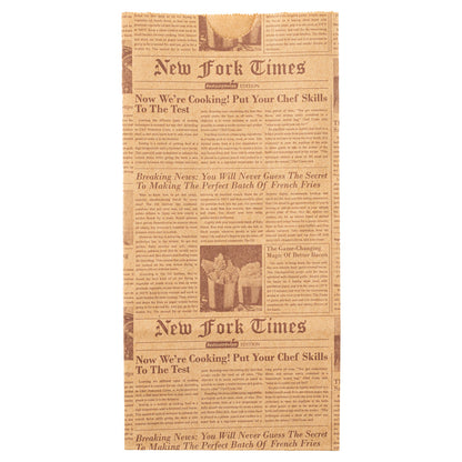 Bag Tek Kraft Newsprint Paper Bag - 2 lb - 4 1/4" x 2 1/4" x 8 3/4" - 100 count box