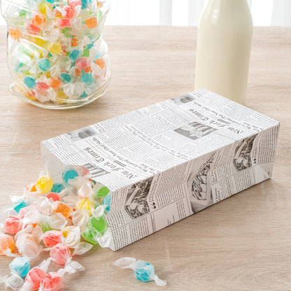 Bag Tek Newsprint Paper Bag - 2 lb - 4 1/4" x 2 1/4" x 8 1/2" - 100 count box