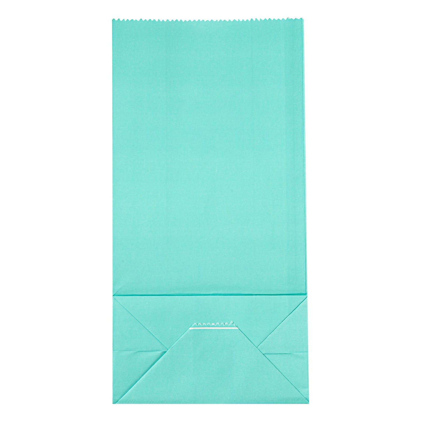 Bag Tek Turquoise Paper Bag - 2 lb - 4 1/4" x 2 1/4" x 8 1/2" - 100 count box