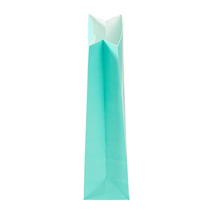 Bag Tek Turquoise Paper Bag - 2 lb - 4 1/4" x 2 1/4" x 8 1/2" - 100 count box