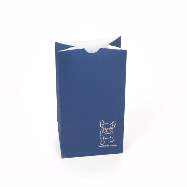 Bag Tek Frenchie Paper Bag - 4 lb - 5" x 3 1/4" x 9 1/2" - 100 count box