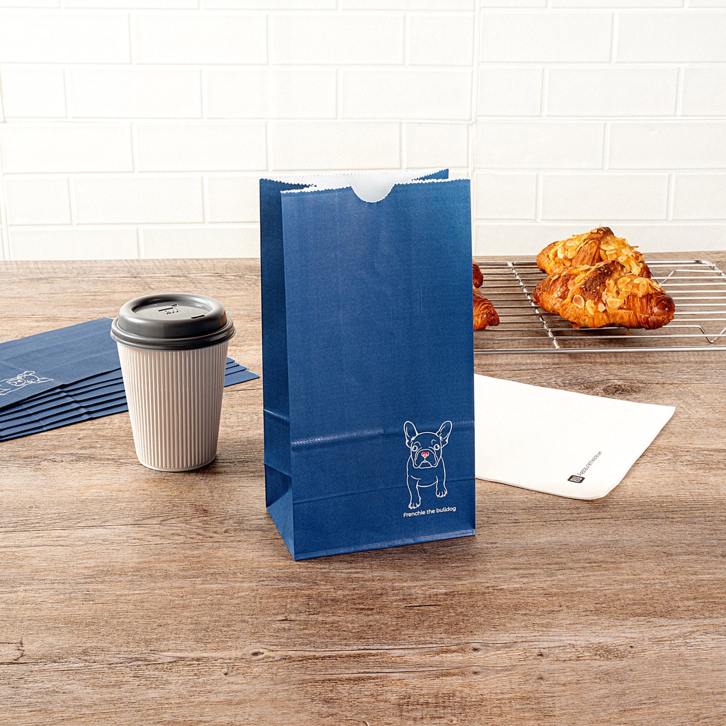 Bag Tek Frenchie Paper Bag - 4 lb - 5" x 3 1/4" x 9 1/2" - 100 count box