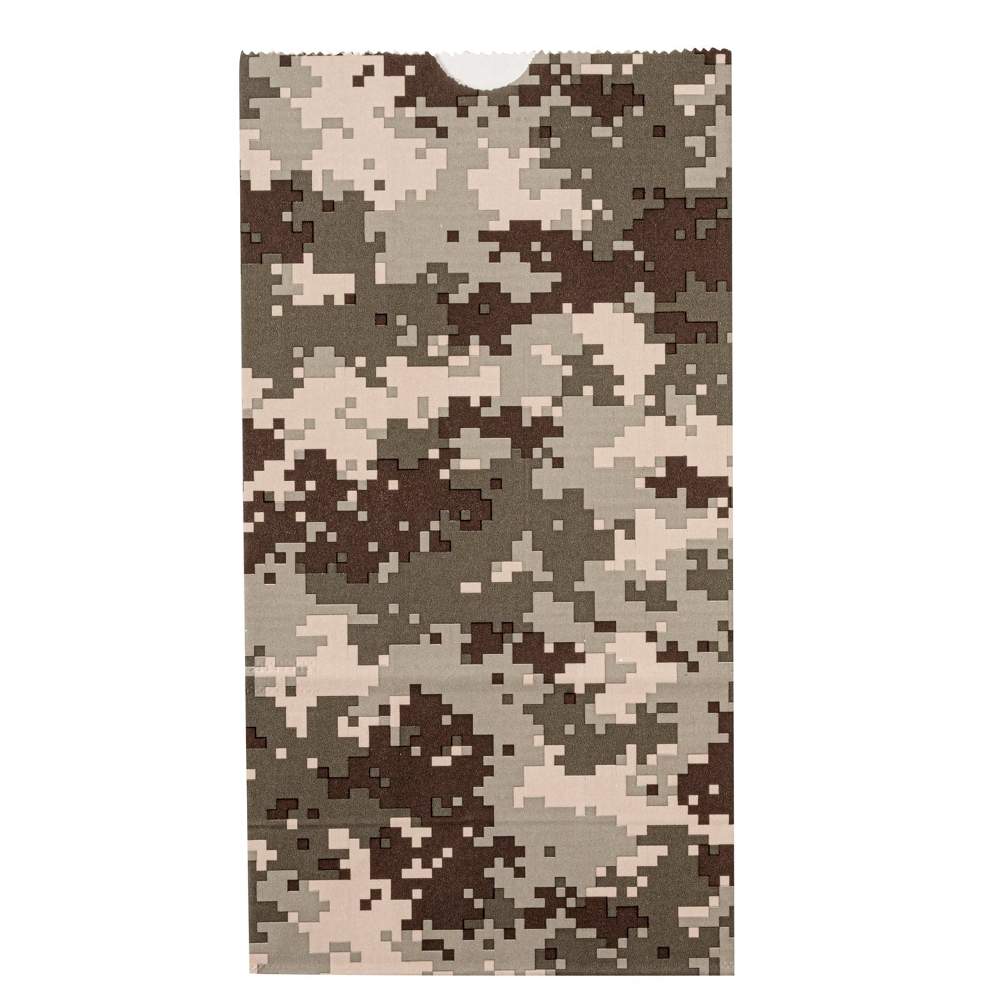 Bag Tek Camouflage Paper Bag - 4 lb - 5" x 3 1/4" x 9 1/2" - 100 count box