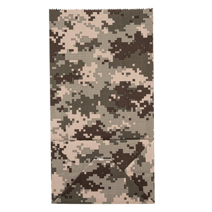 Bag Tek Camouflage Paper Bag - 4 lb - 5" x 3 1/4" x 9 1/2" - 100 count box