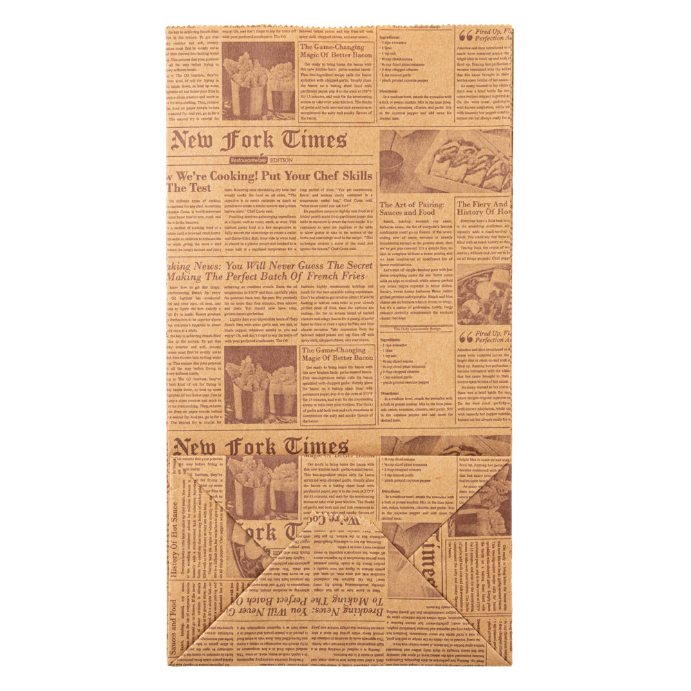 Bag Tek Kraft Newsprint Paper Bag - 4 lb - 5" x 3 1/4" x 9 1/2" - 100 count box