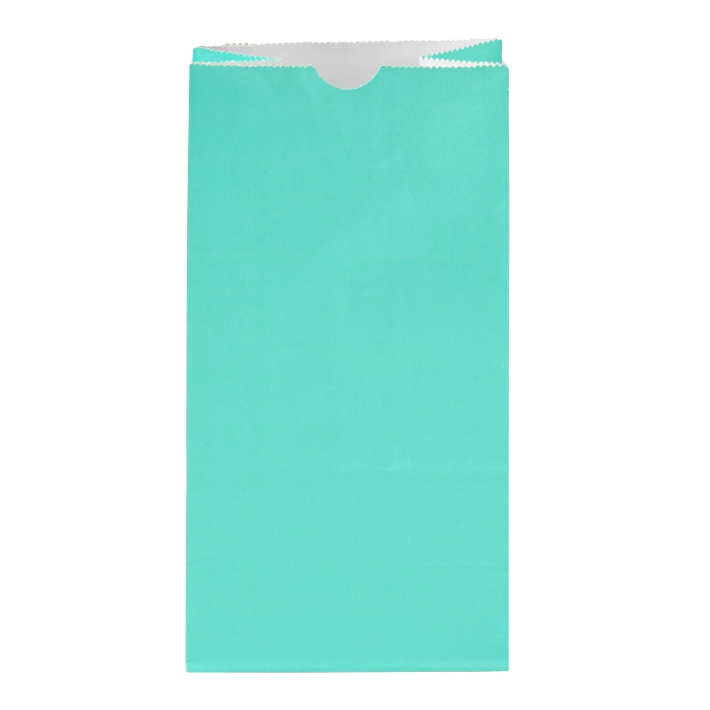 Bag Tek Turquoise Paper Bag - 4 lb - 5" x 3 1/4" x 9 1/2" - 100 count box
