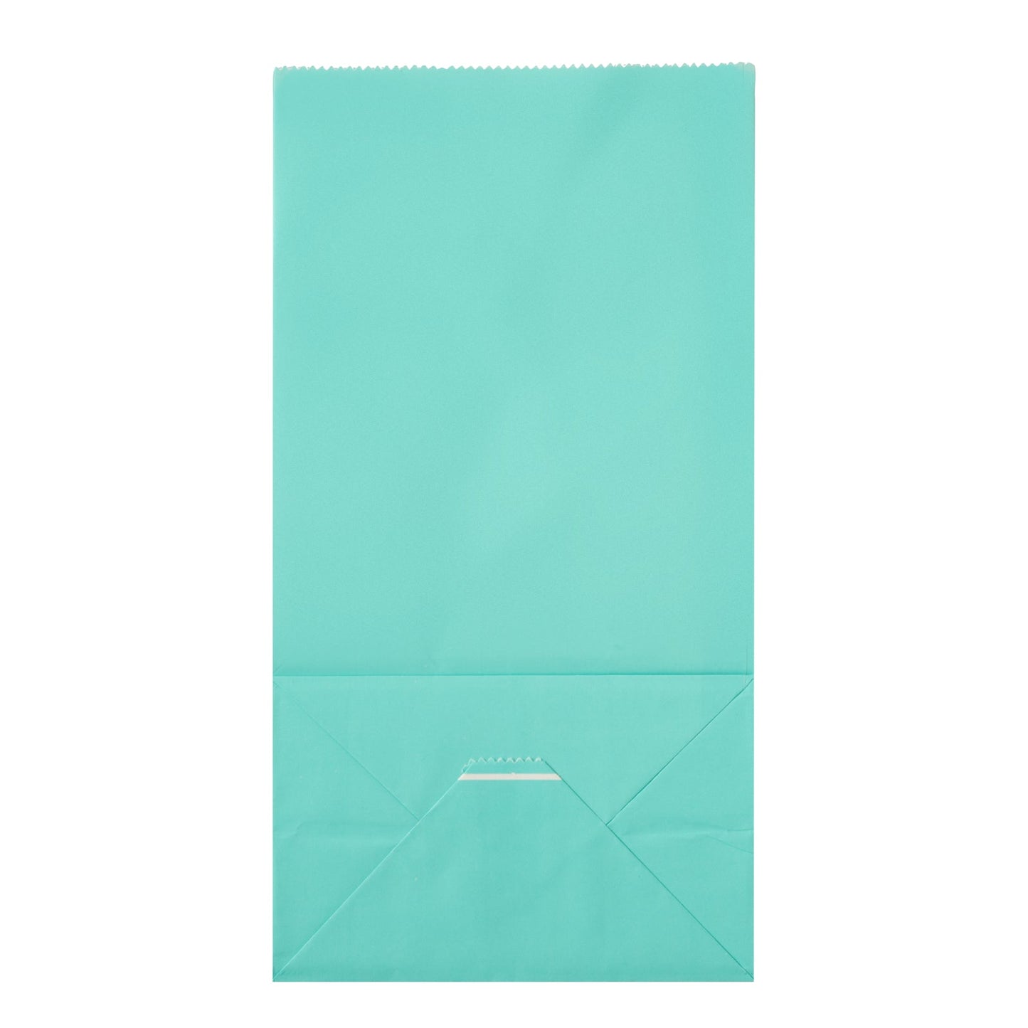 Bag Tek Turquoise Paper Bag - 4 lb - 5" x 3 1/4" x 9 1/2" - 100 count box